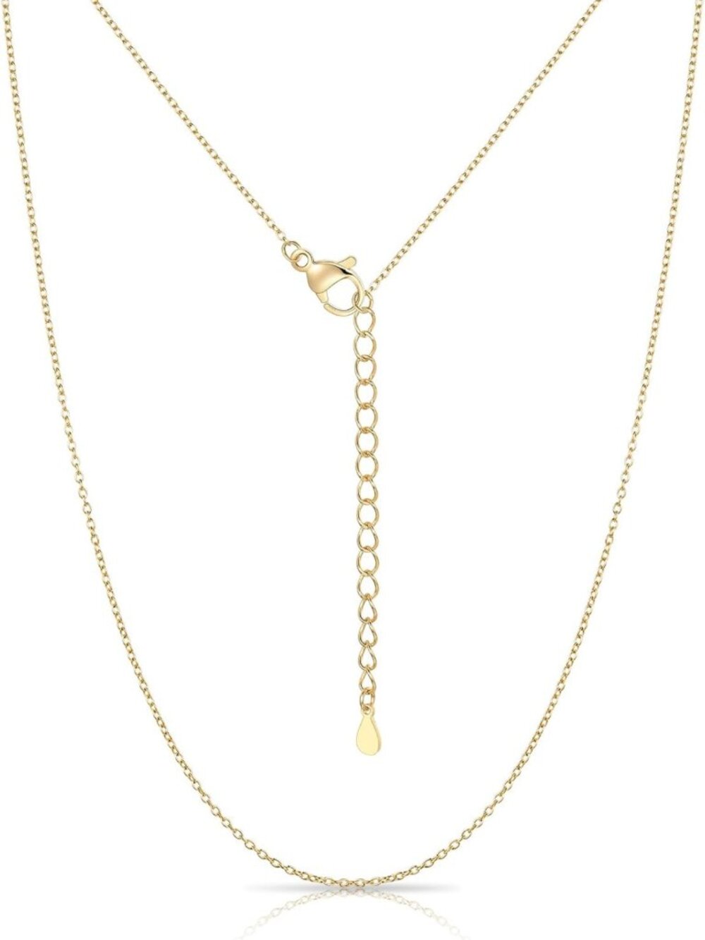 Elegant Silver Chain Necklace for Women - 1mm & 2mm Adjustable Length Jewelry